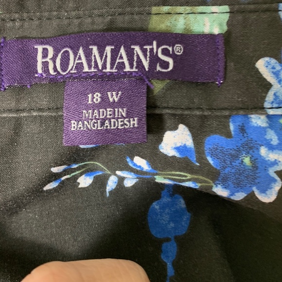 Roaman's Womens Long Sleeved Button Down Blouse / Tunic - Picture 7 of 8